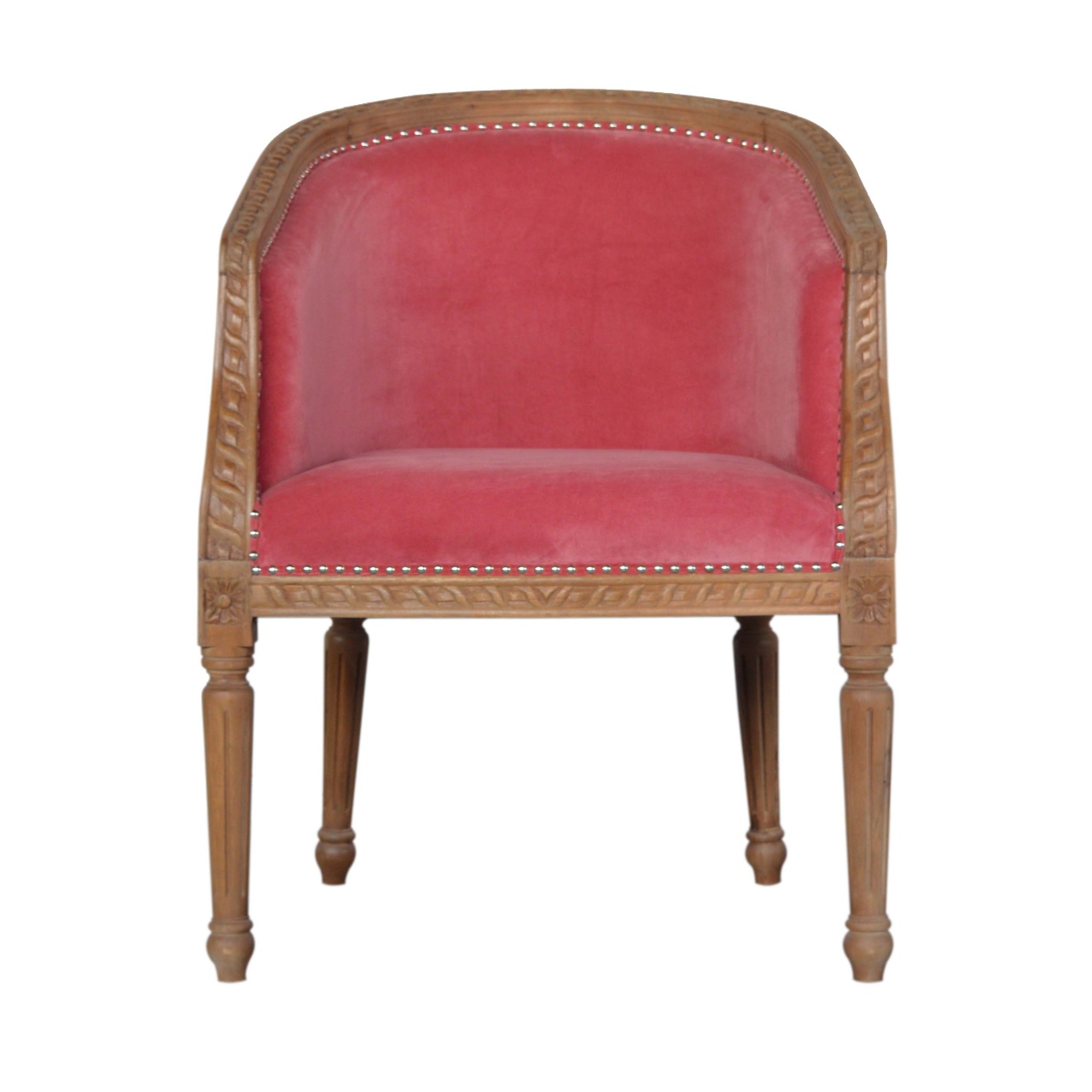 Pink Velvet Occasional Chair - Image 2