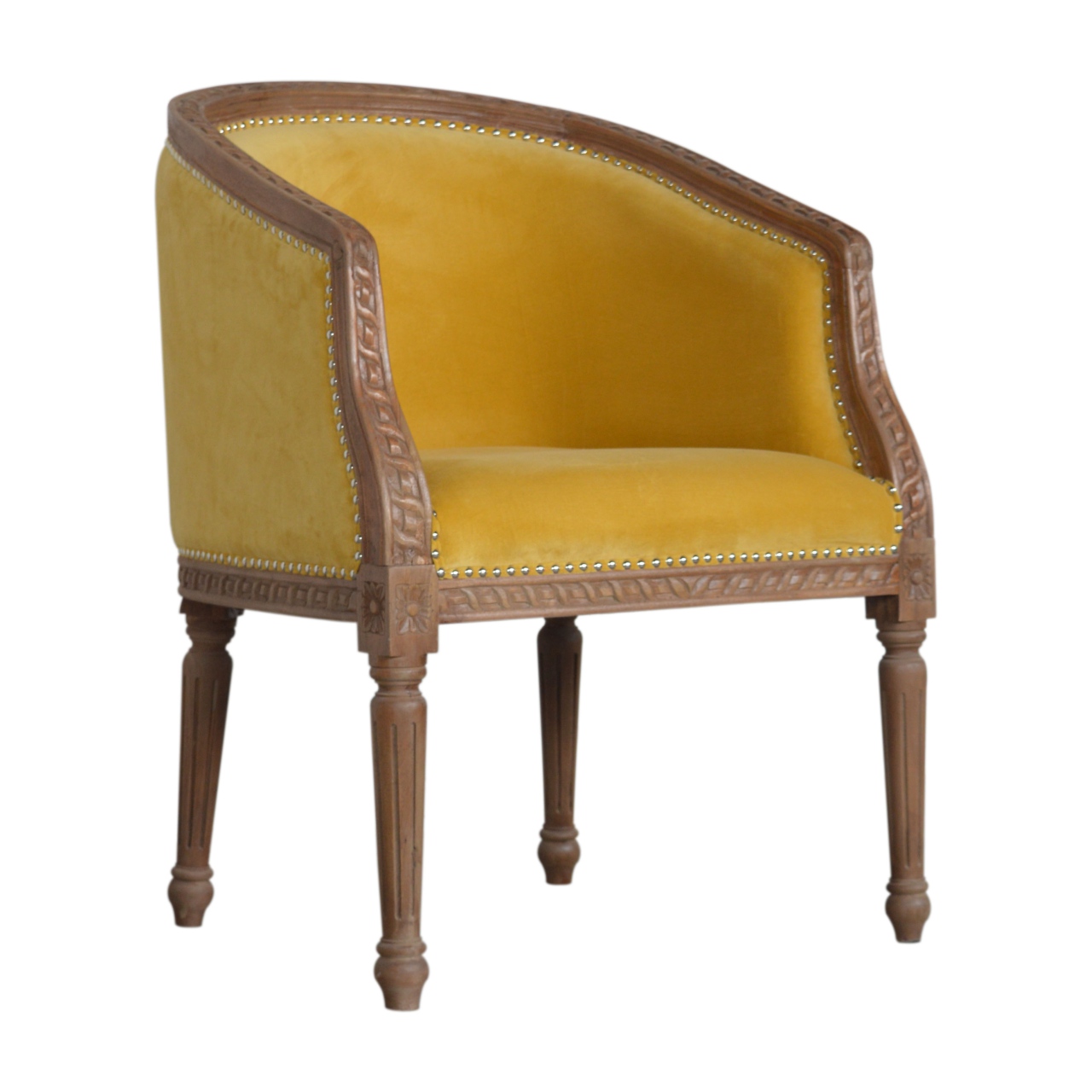 Mustard Velvet Occasional Chair - Image 4