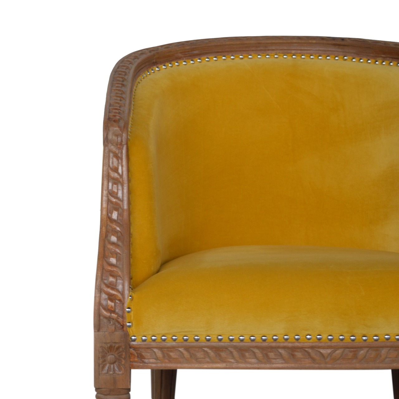 Mustard Velvet Occasional Chair - Image 5