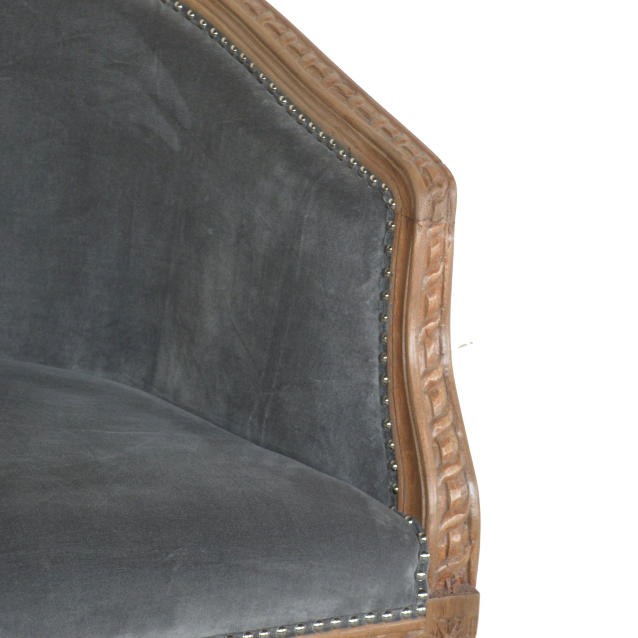 Grey Velvet Occasional Chair - Image 6