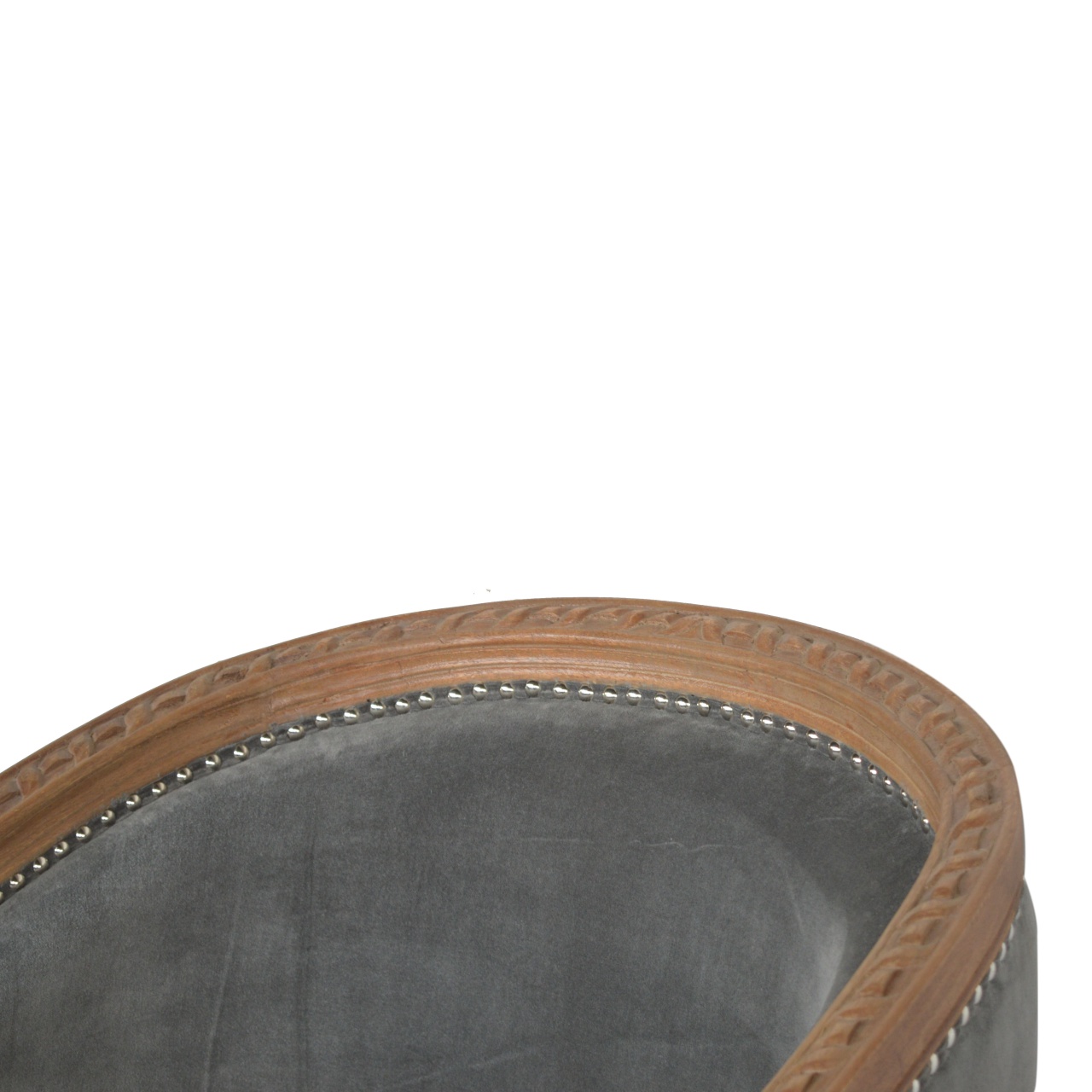 Grey Velvet Occasional Chair - Image 7