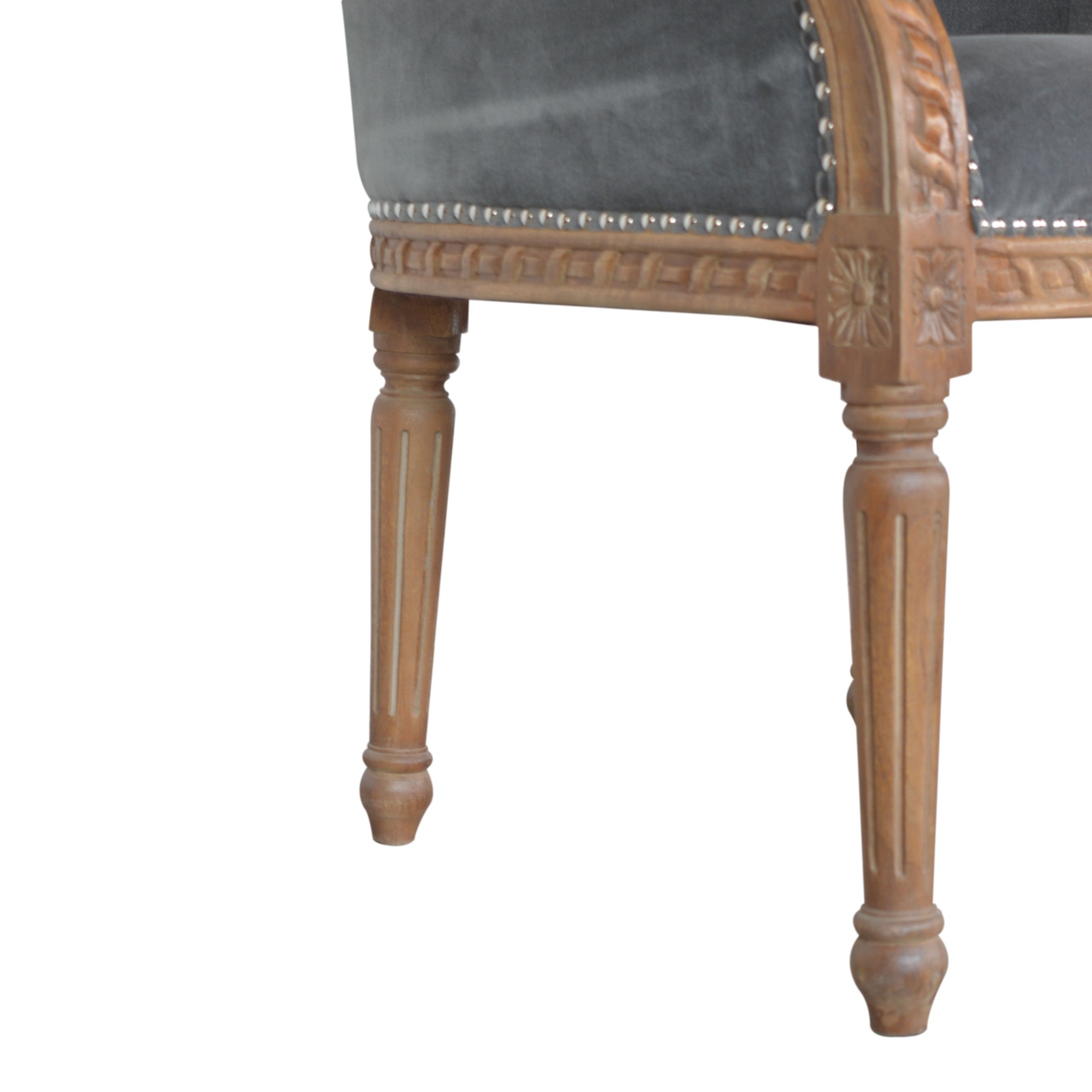 Grey Velvet Occasional Chair - Image 8
