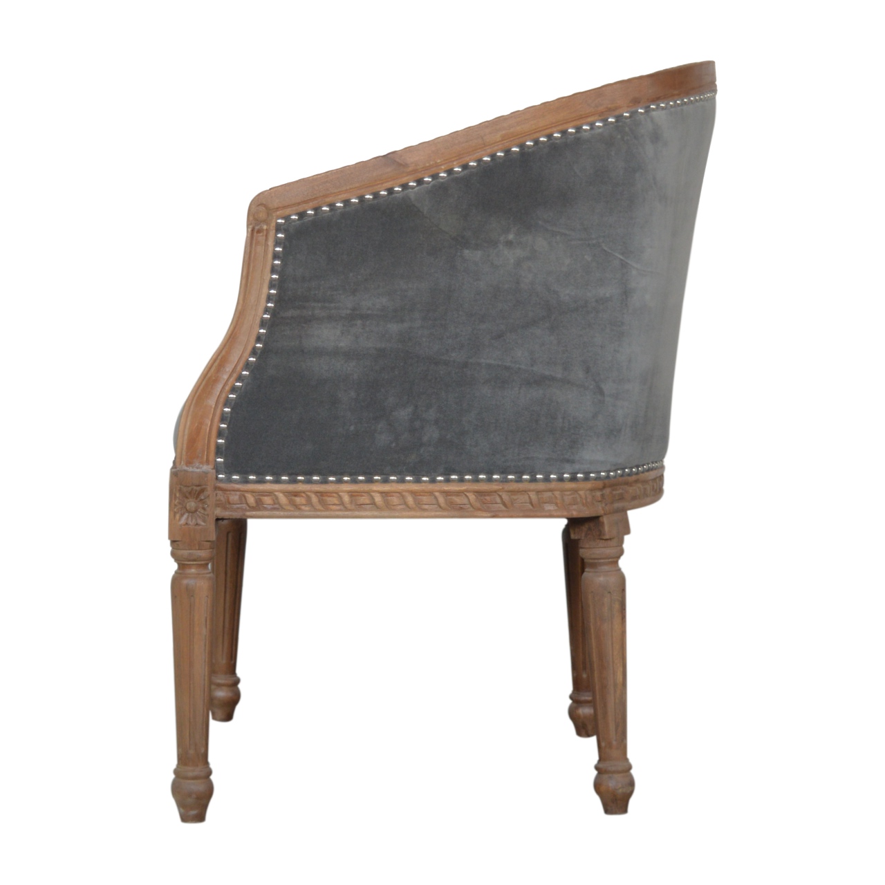 Grey Velvet Occasional Chair - Image 9