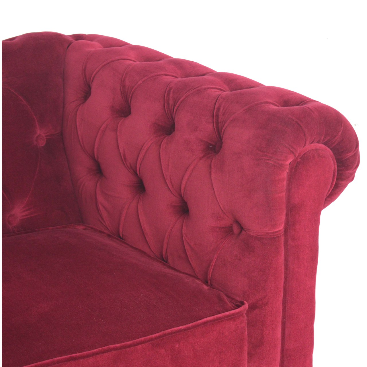 Wine Red Chesterfield Armchair - Image 6