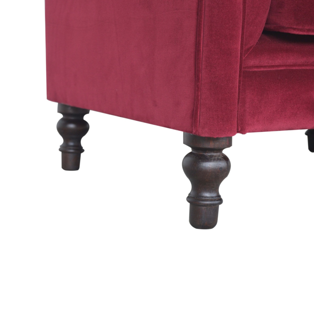 Wine Red Chesterfield Armchair - Image 8