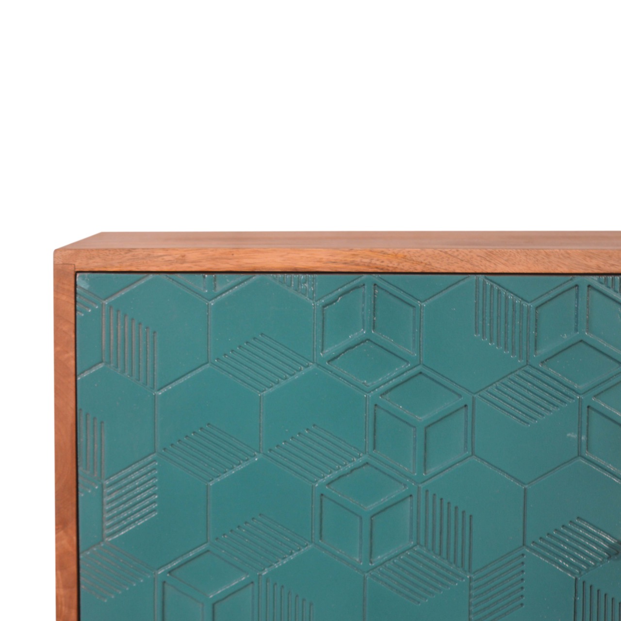 Acadia Teal Cabinet with Drawers - Image 5