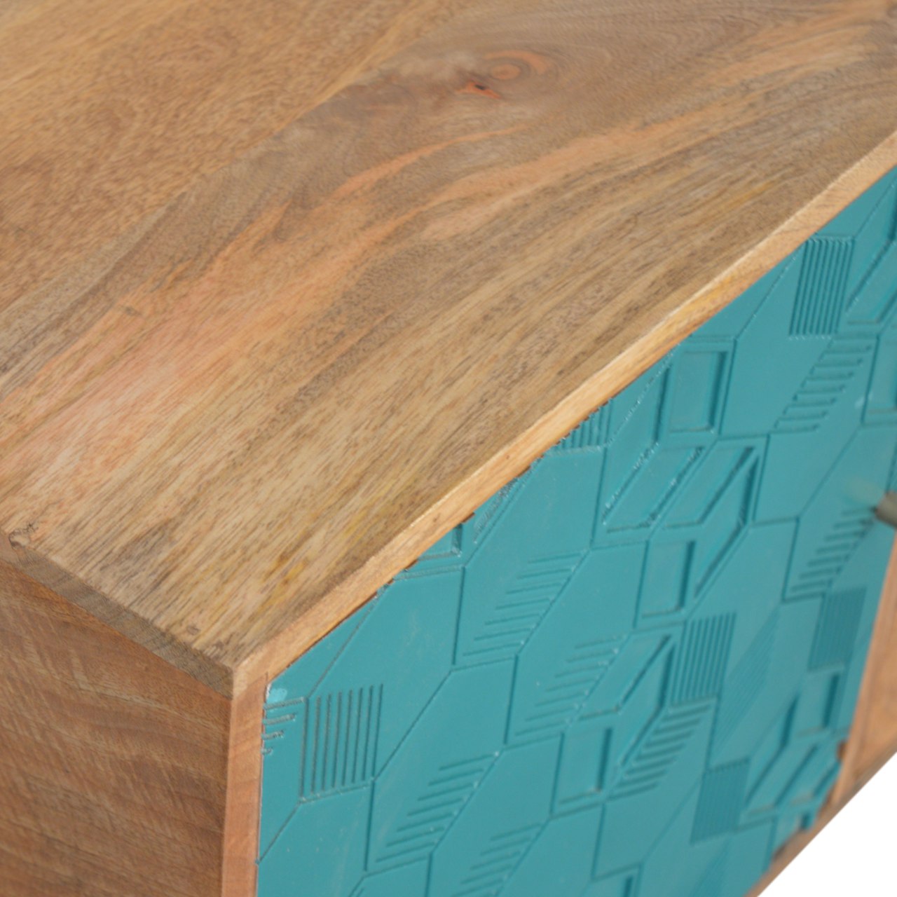Acadia Teal Cabinet with Drawers - Image 6