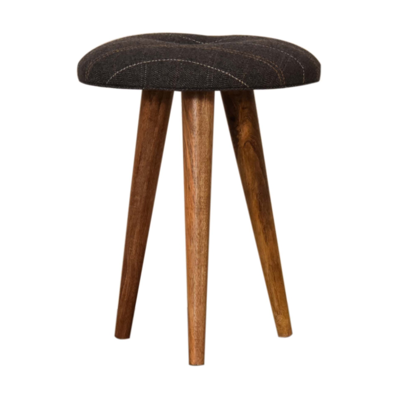 Tweed Patterned Footstool - Image 8