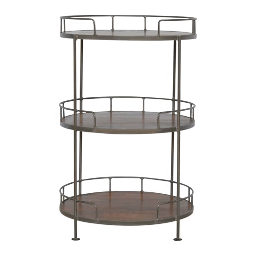 Industrial Round Butler Tray Table - Image 9