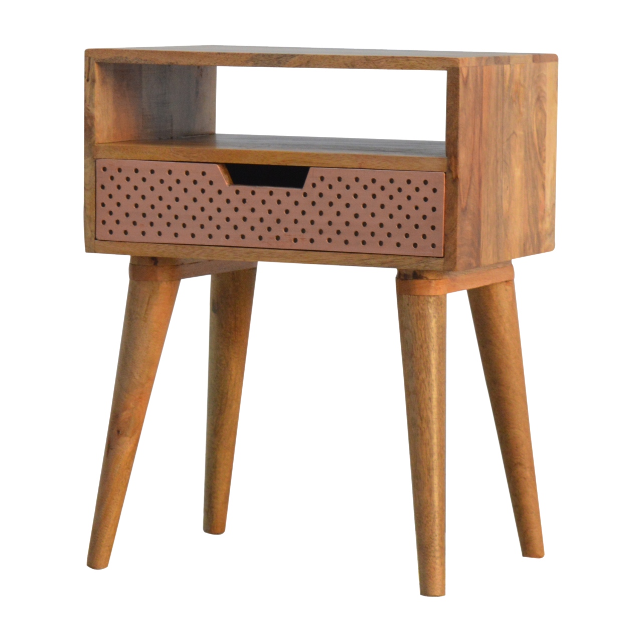 Perforated Copper Bedside with Open Slot - Image 3