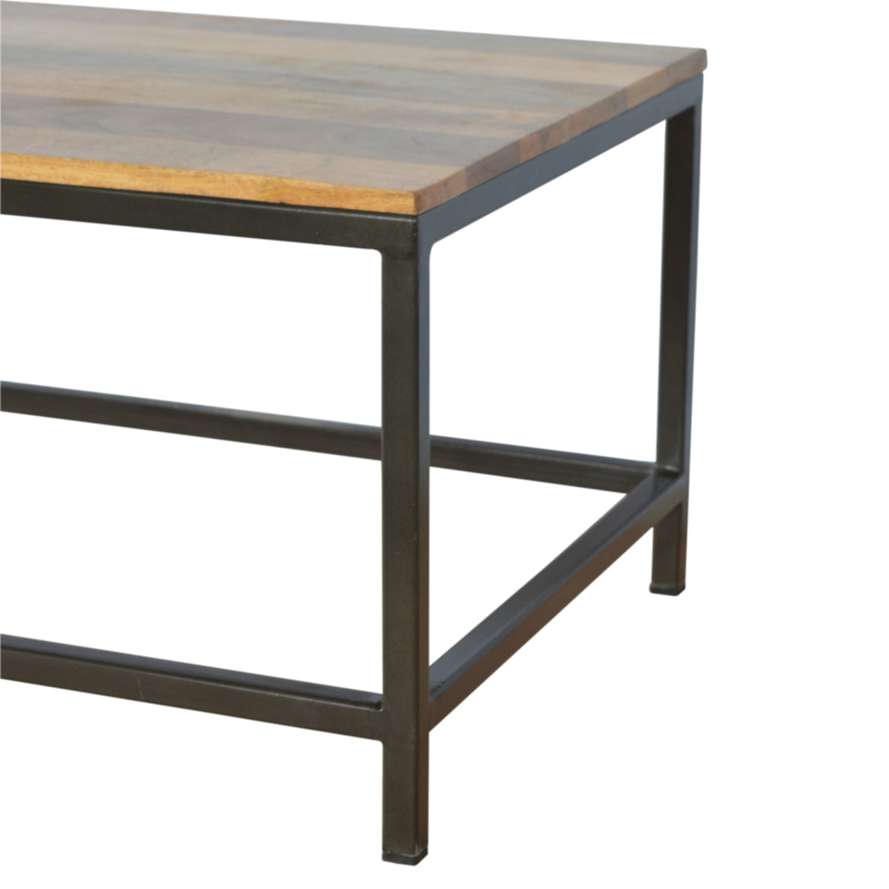 Iron Base Rectangular Coffee Table - Image 4