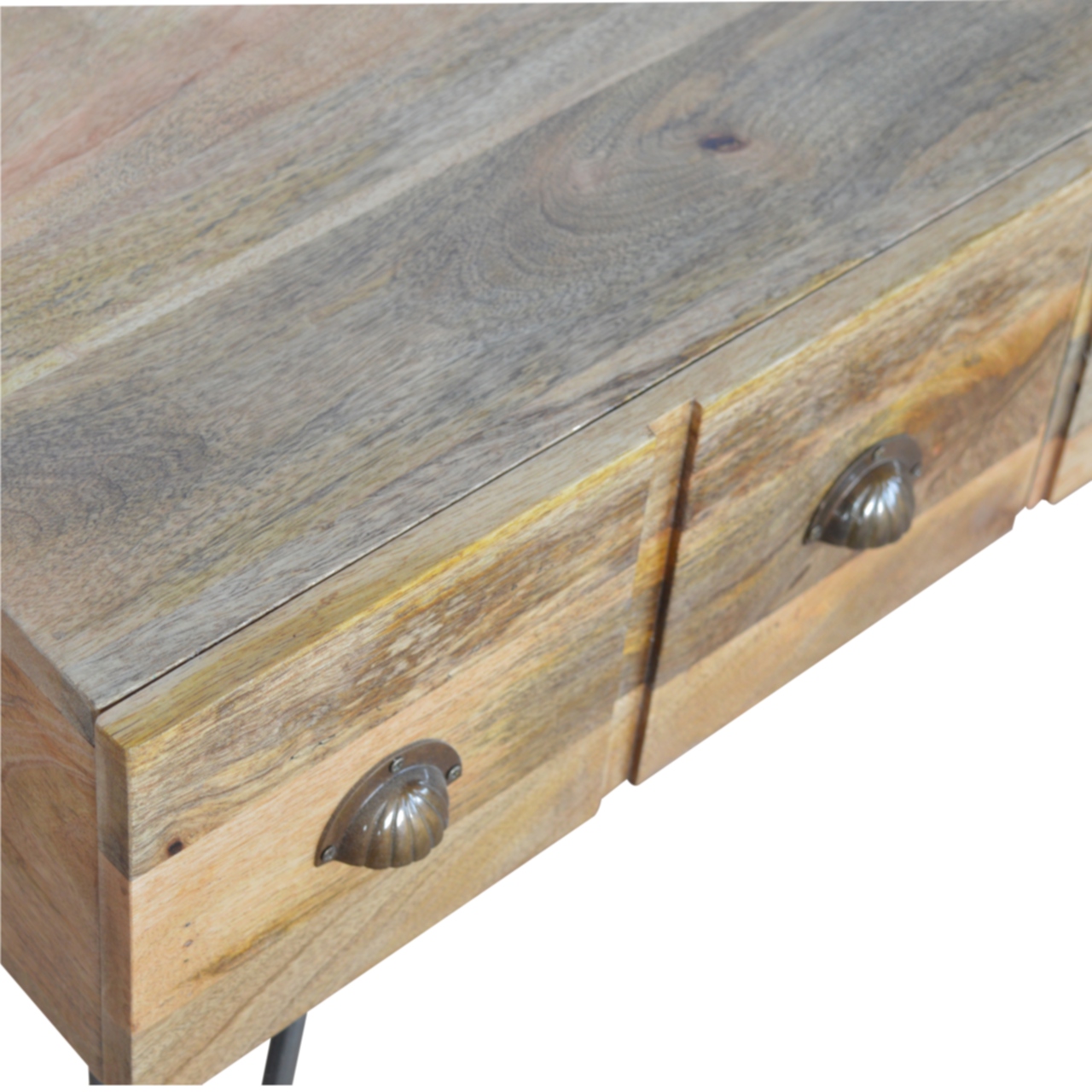 Iron Base Coffee Table with 2 Drawers - Image 5