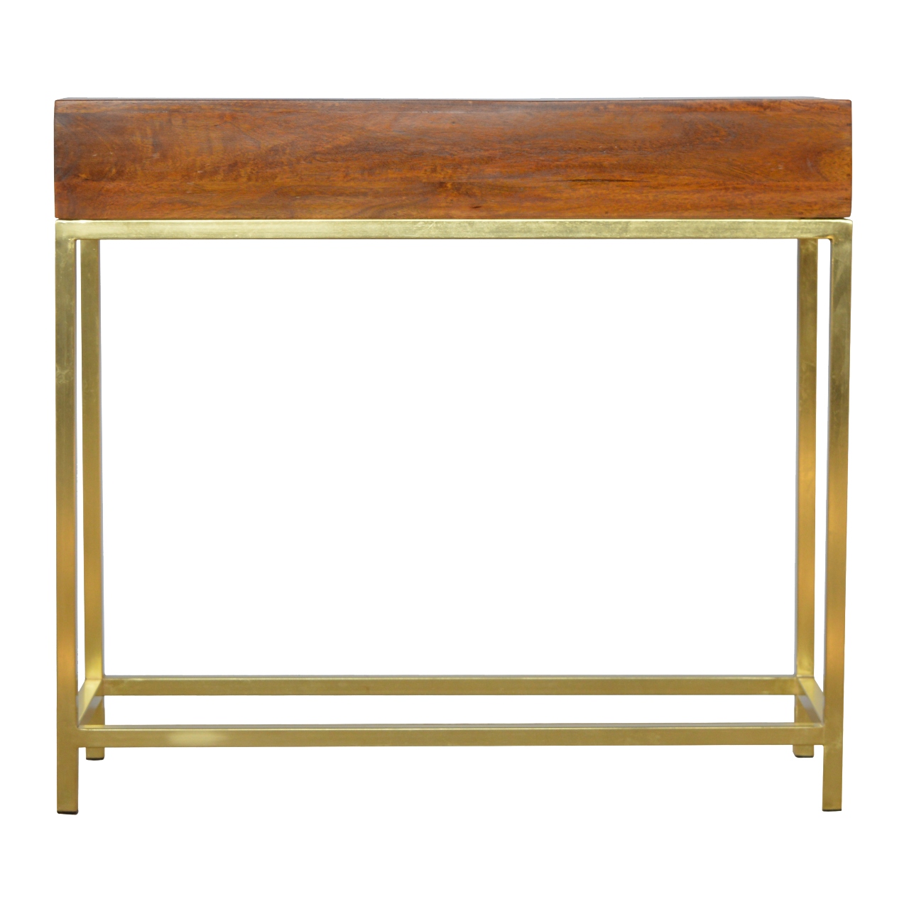 Industrial 2 Drawer Console Table with Iron Base - Image 9