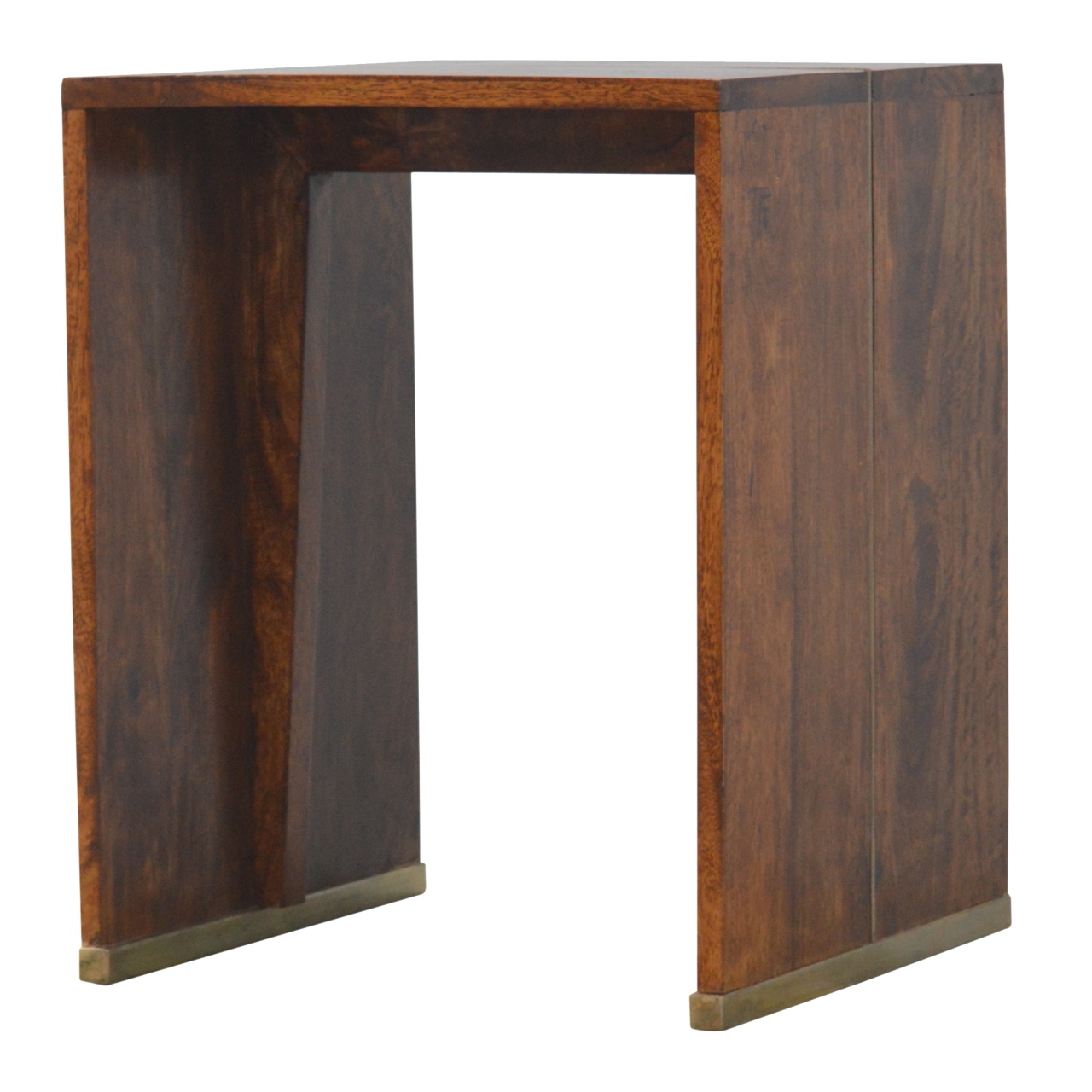 Chestnut End Table with Gold Inlay - Image 2