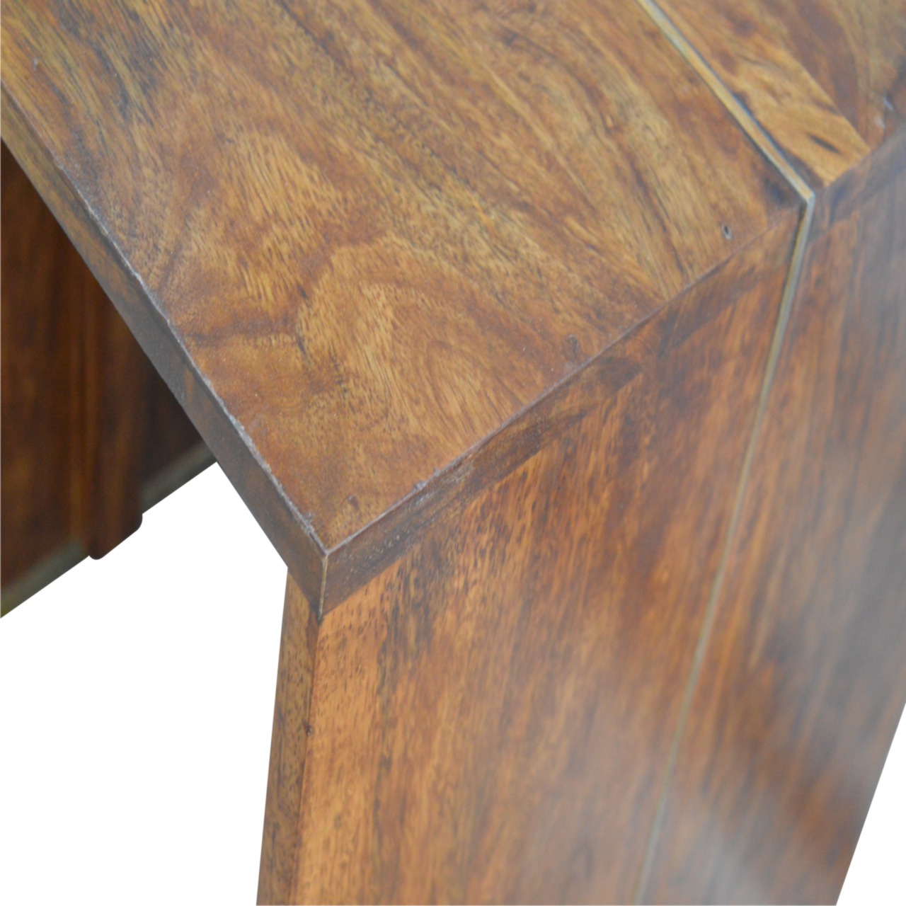 Chestnut End Table with Gold Inlay - Image 3