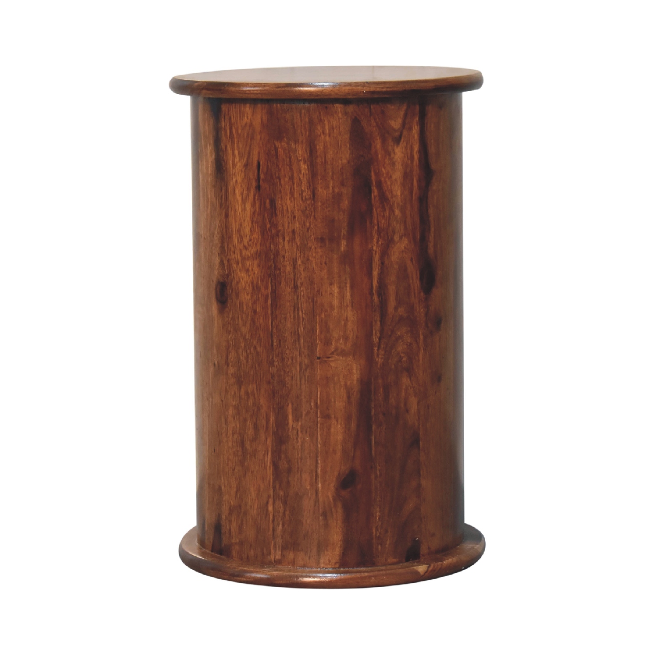 3 Drawer Chestnut Sheesham Drum - Image 9