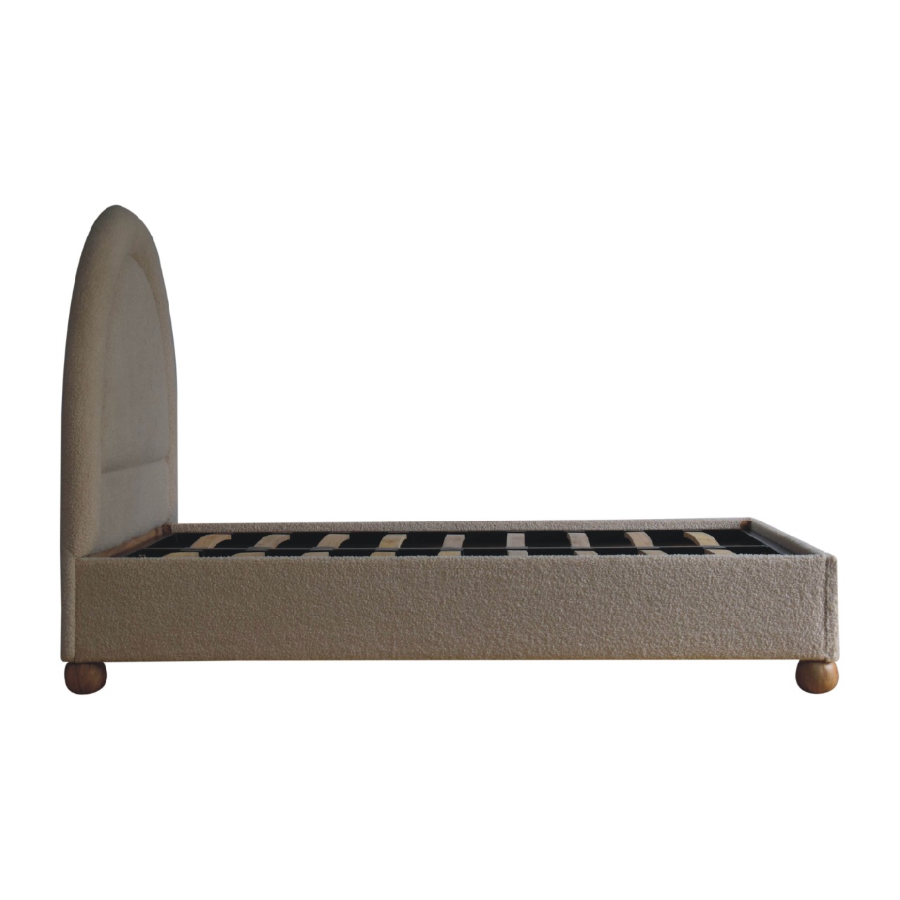 Cream Boucle Double Bed - Image 8