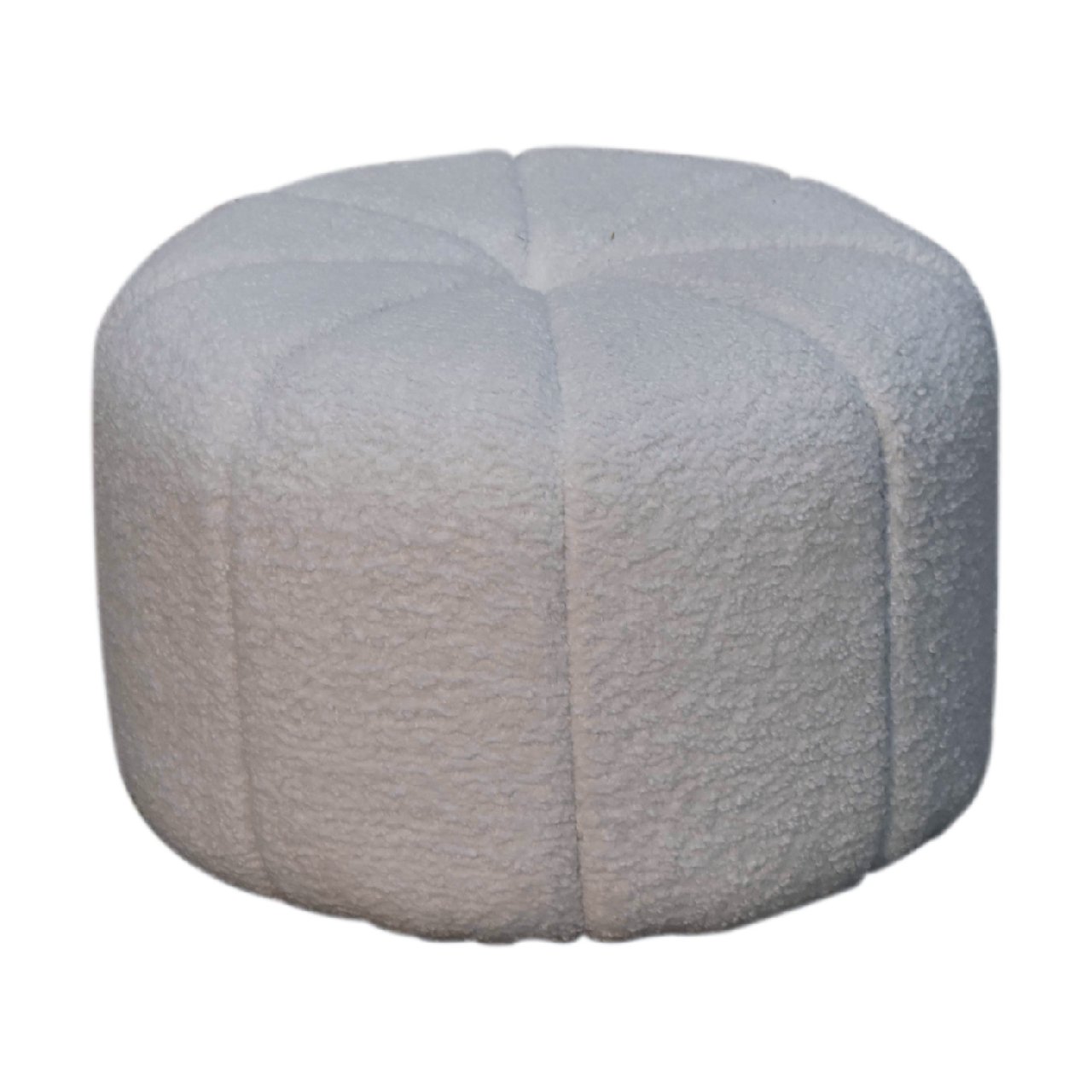 White Boucle Circus Footstool - Image 3