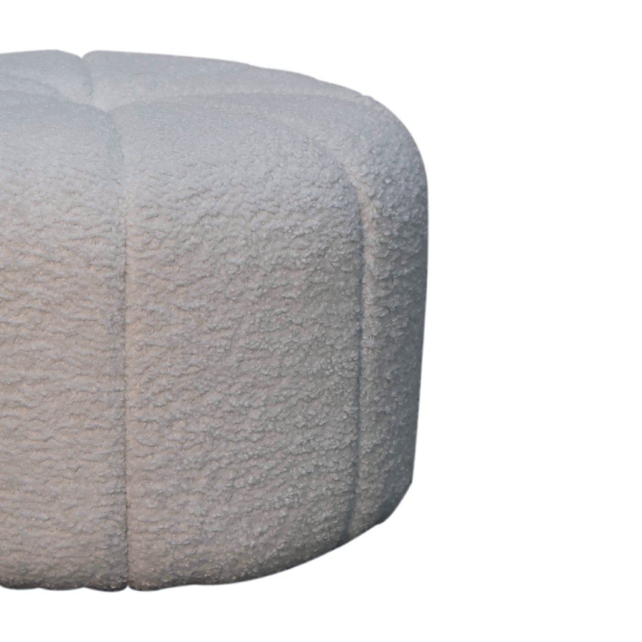 White Boucle Circus Footstool - Image 4