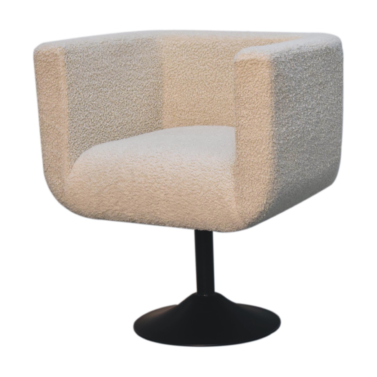 Cream Boucle Swivel Chair - Image 4