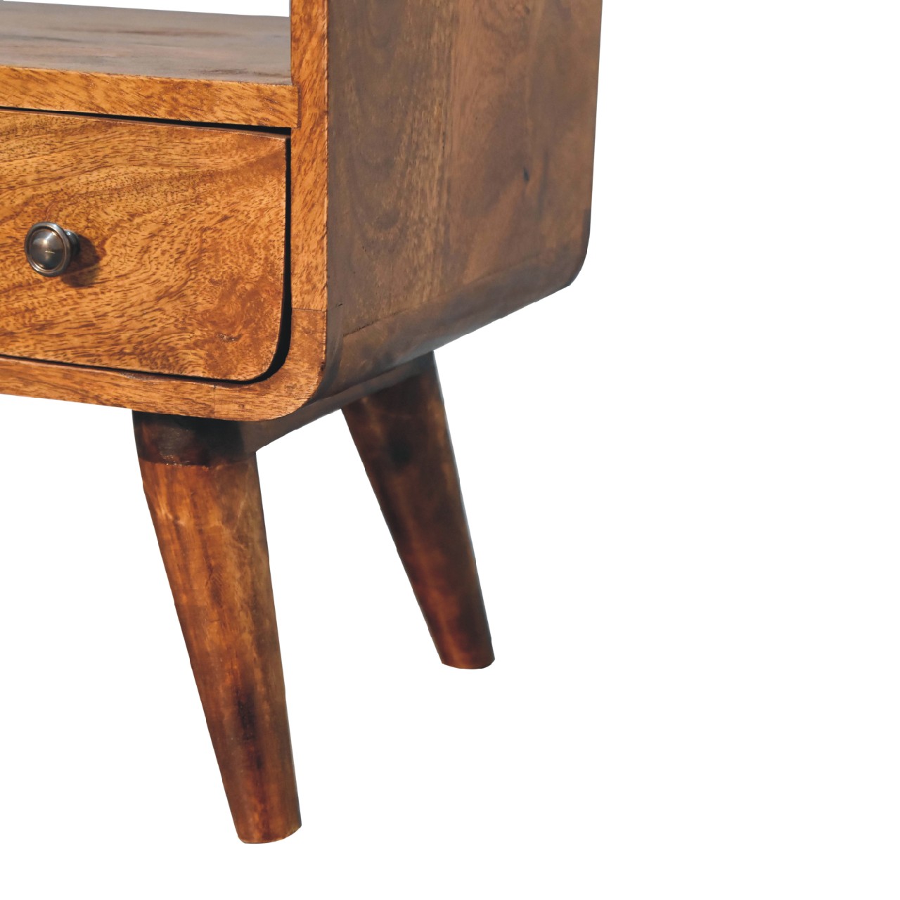 Mini Chestnut Curved Media Unit - Image 7