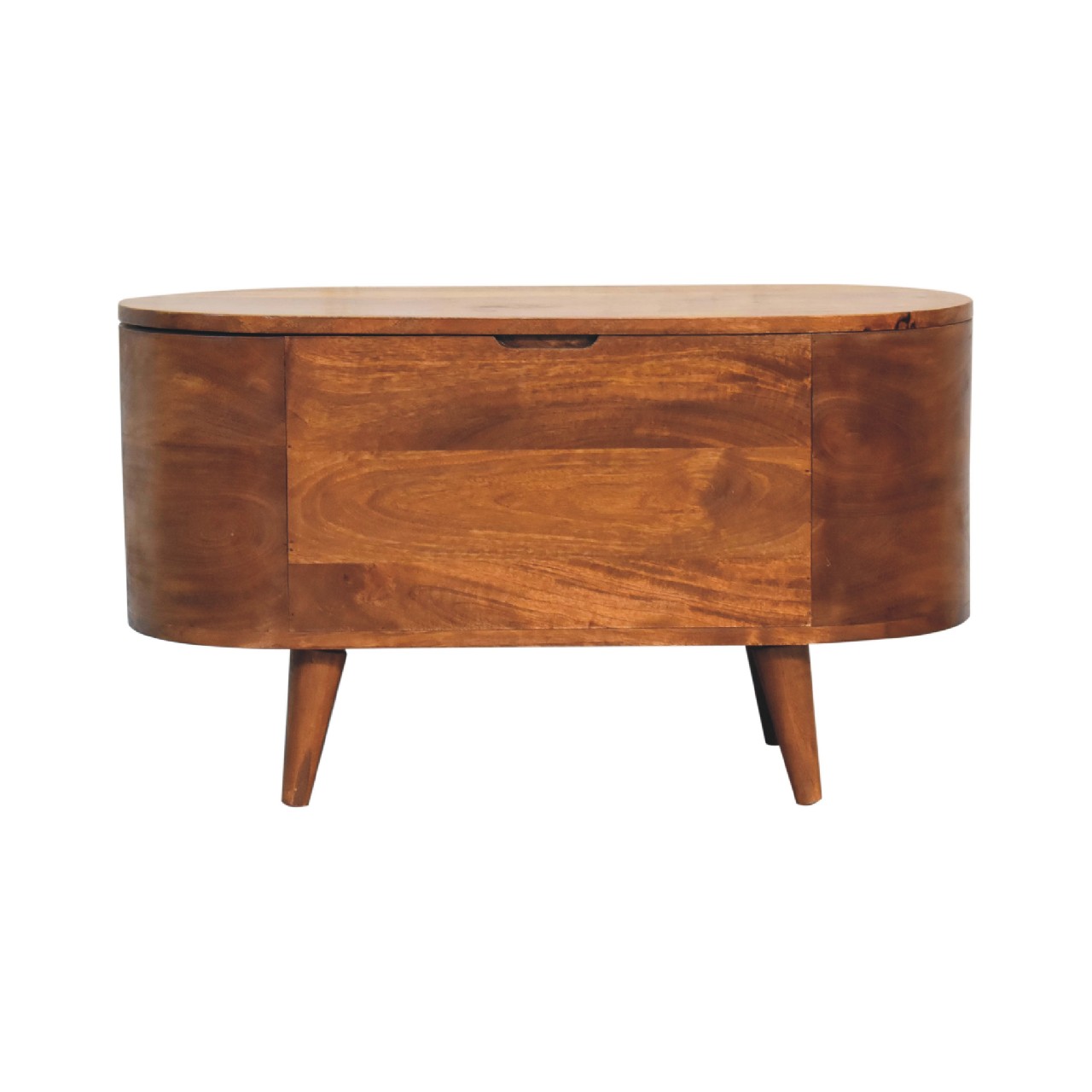 Chestnut Rounded Lid up Blanket Box - Image 2