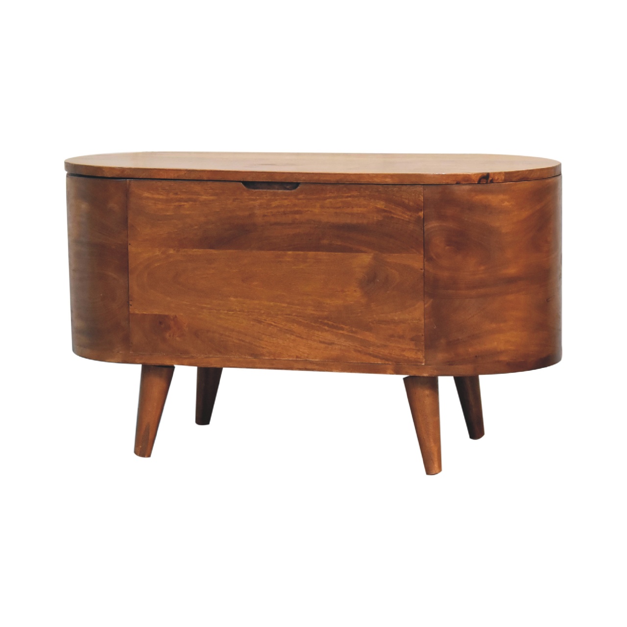 Chestnut Rounded Lid up Blanket Box - Image 3