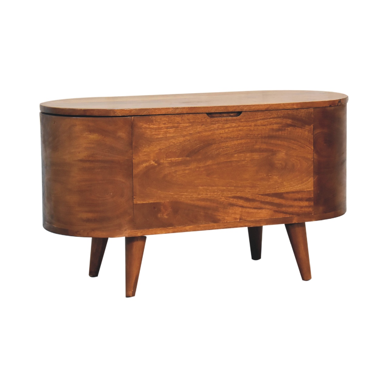 Chestnut Rounded Lid up Blanket Box - Image 4