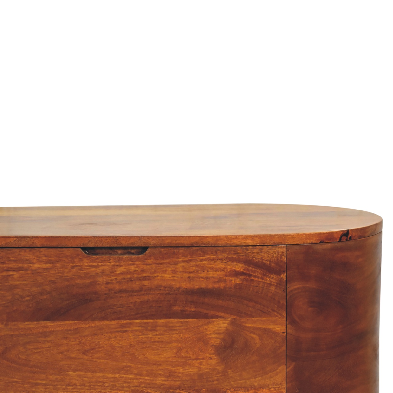 Chestnut Rounded Lid up Blanket Box - Image 5