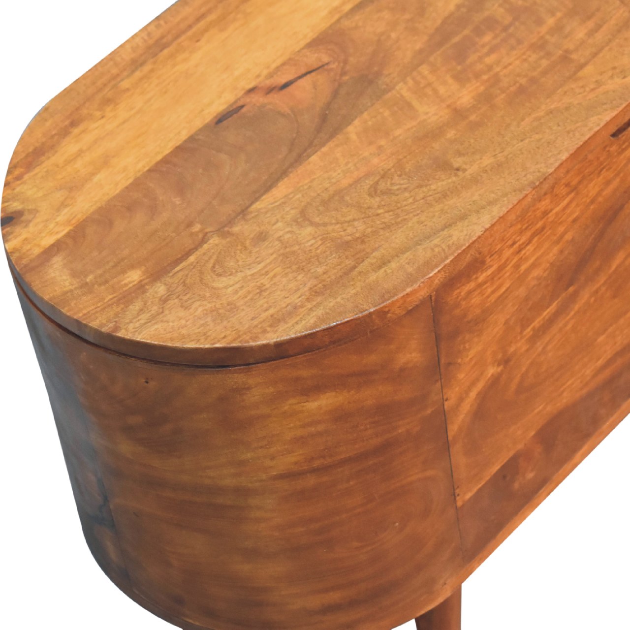 Chestnut Rounded Lid up Blanket Box - Image 6