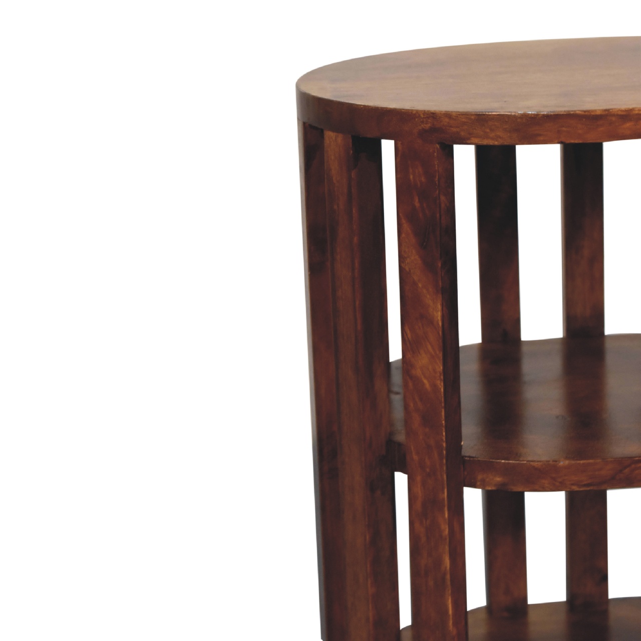 Ariella Double Shelf Chestnut Bedside - Image 4