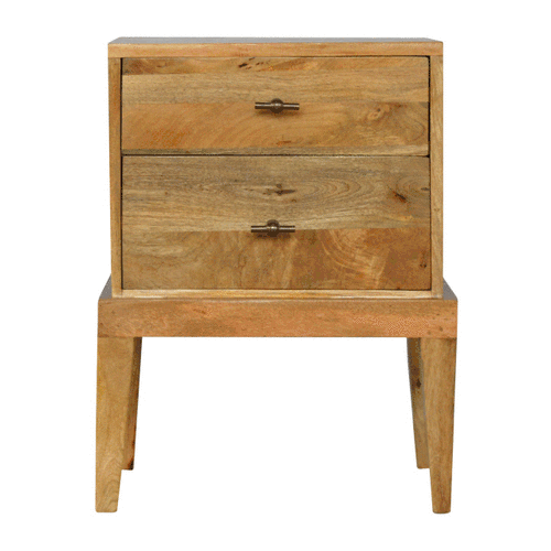 Solid Wood Bedside with T-Bar Knobs - Image 9