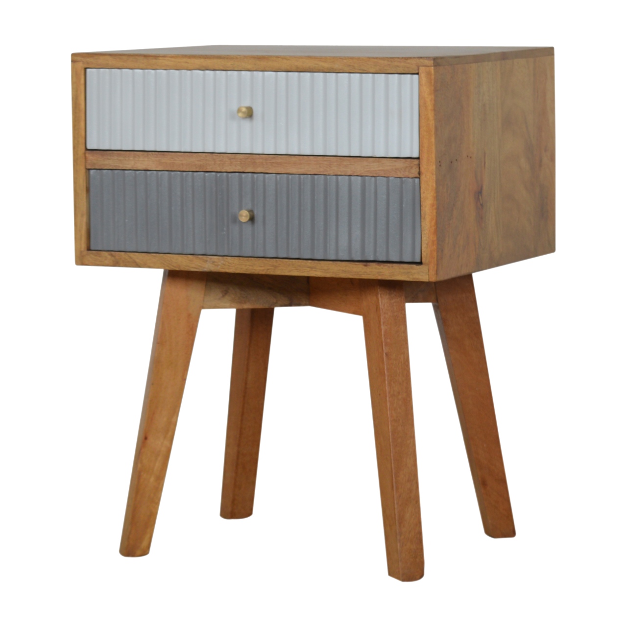 Line Grey Painted Bedside - Image 2