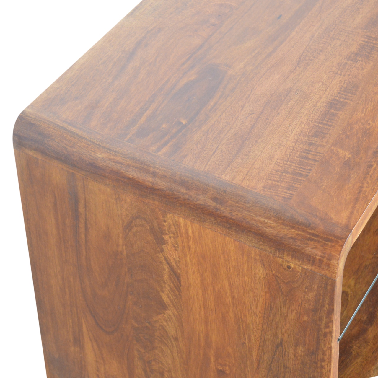 Chestnut Glass Shelf Coffee Table - Image 6