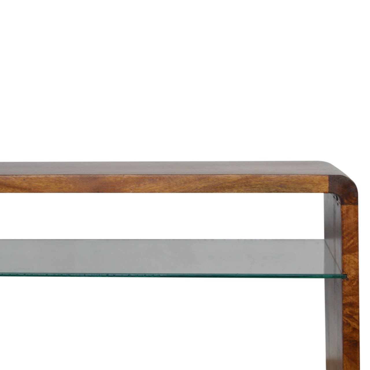 Chestnut Glass Shelf Media Unit - Image 7