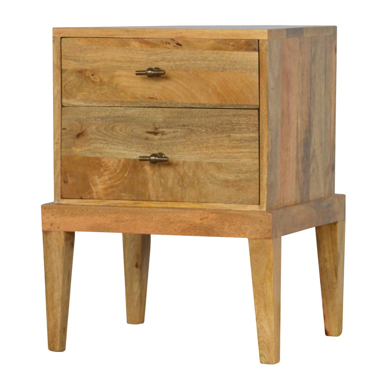 Solid Wood Bedside with T-Bar Knobs - Image 3