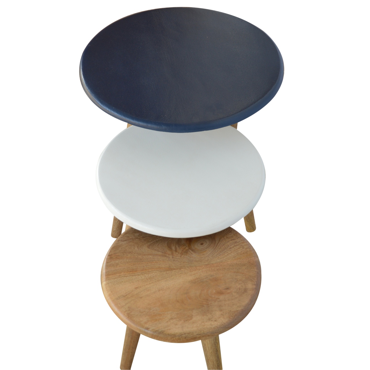 Multi Nordic Stool Set of 3 - Image 5
