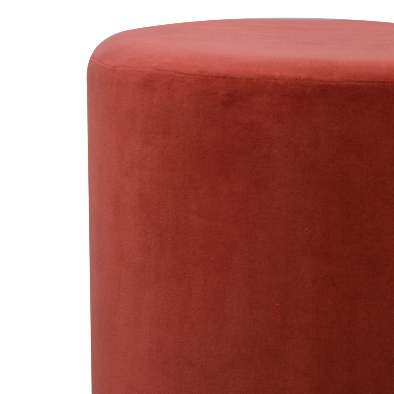 Large Brick Velvet Wooden Footstool - Image 4