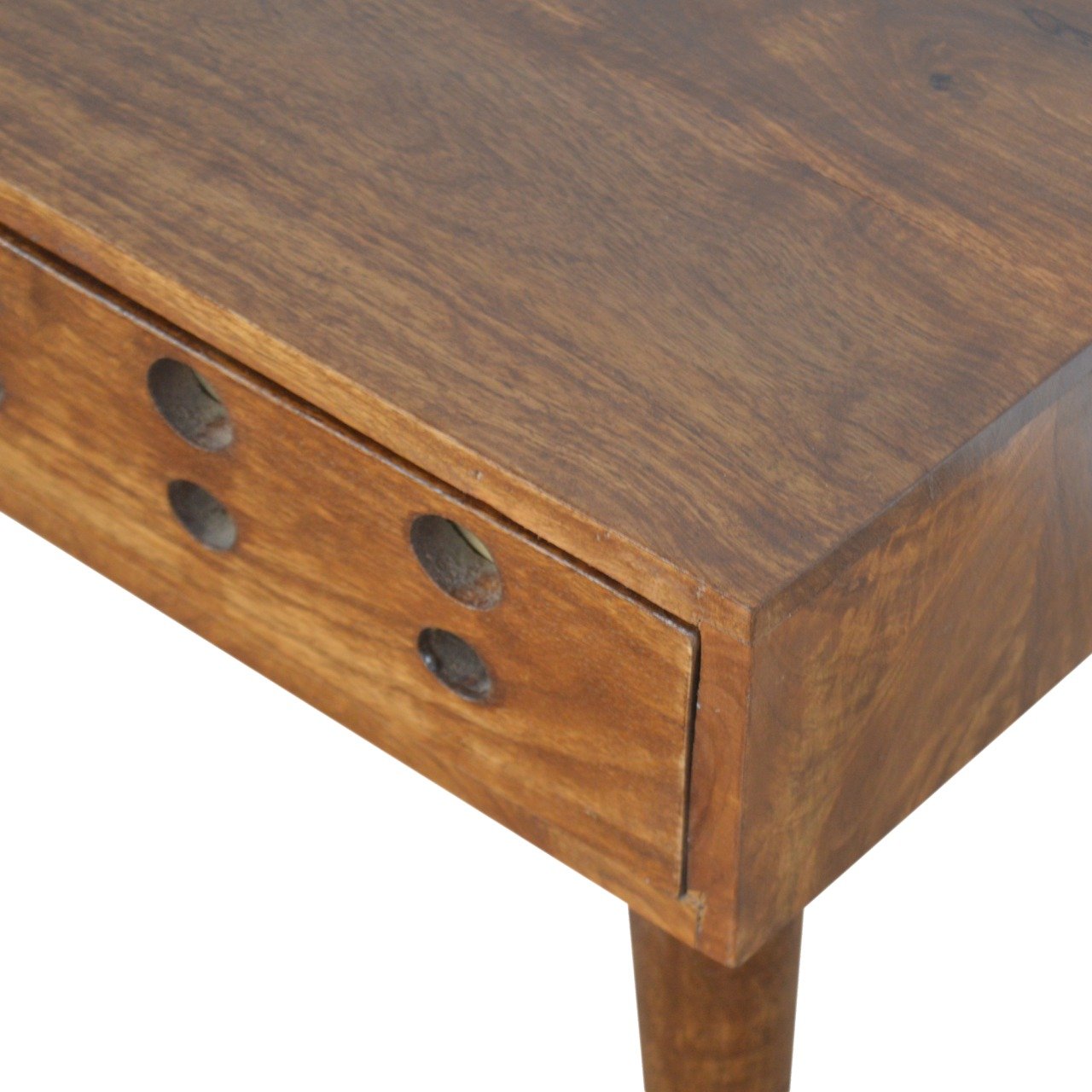 Chestnut Brass Cut out Bedside - Image 7