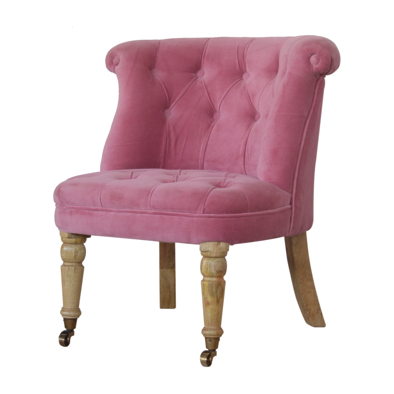 Pink Velvet Accent Chair - Image 2
