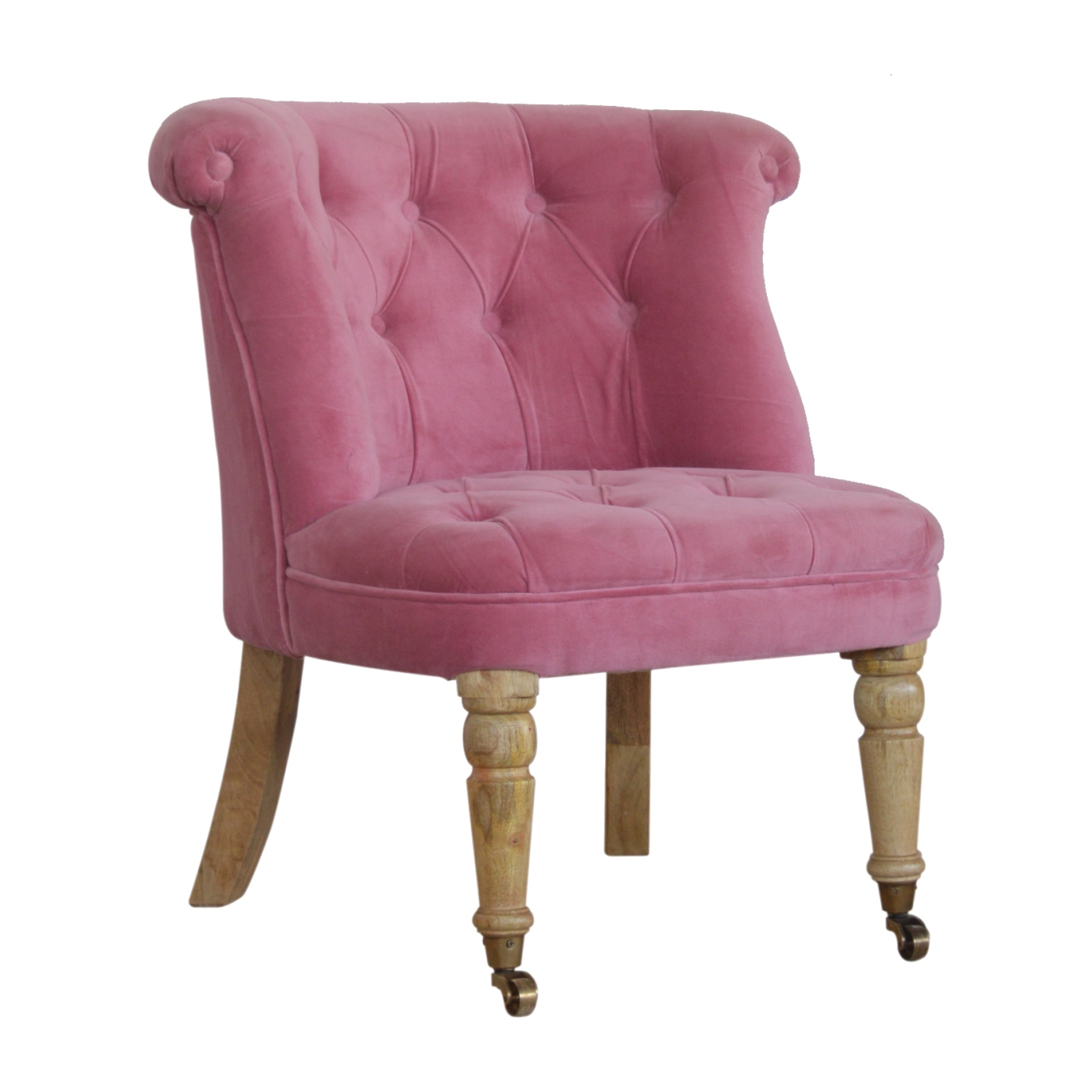 Pink Velvet Accent Chair - Image 3