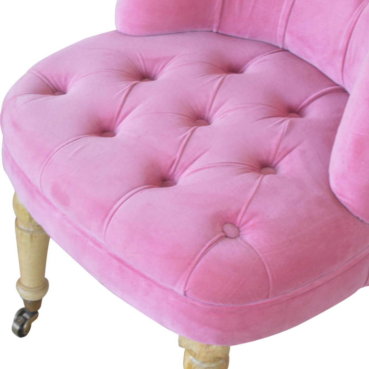Pink Velvet Accent Chair - Image 7