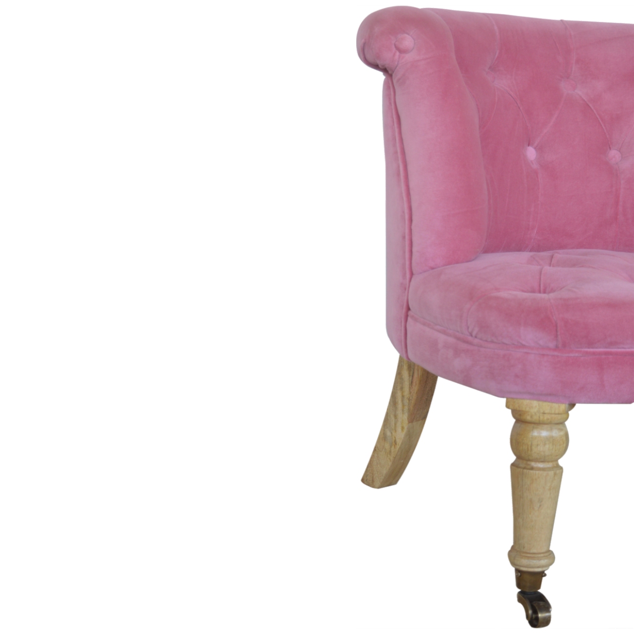 Pink Velvet Accent Chair - Image 5