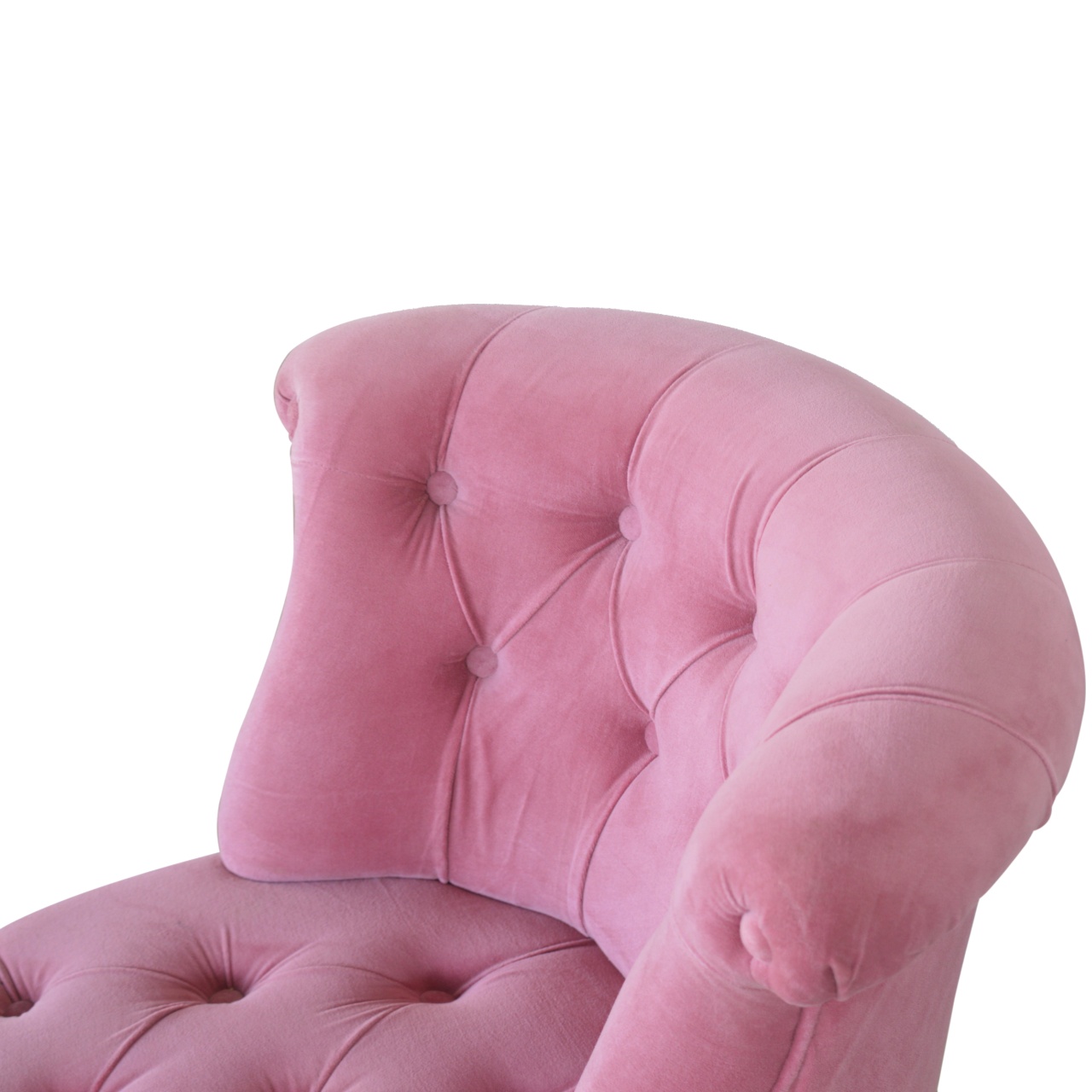 Pink Velvet Accent Chair - Image 4