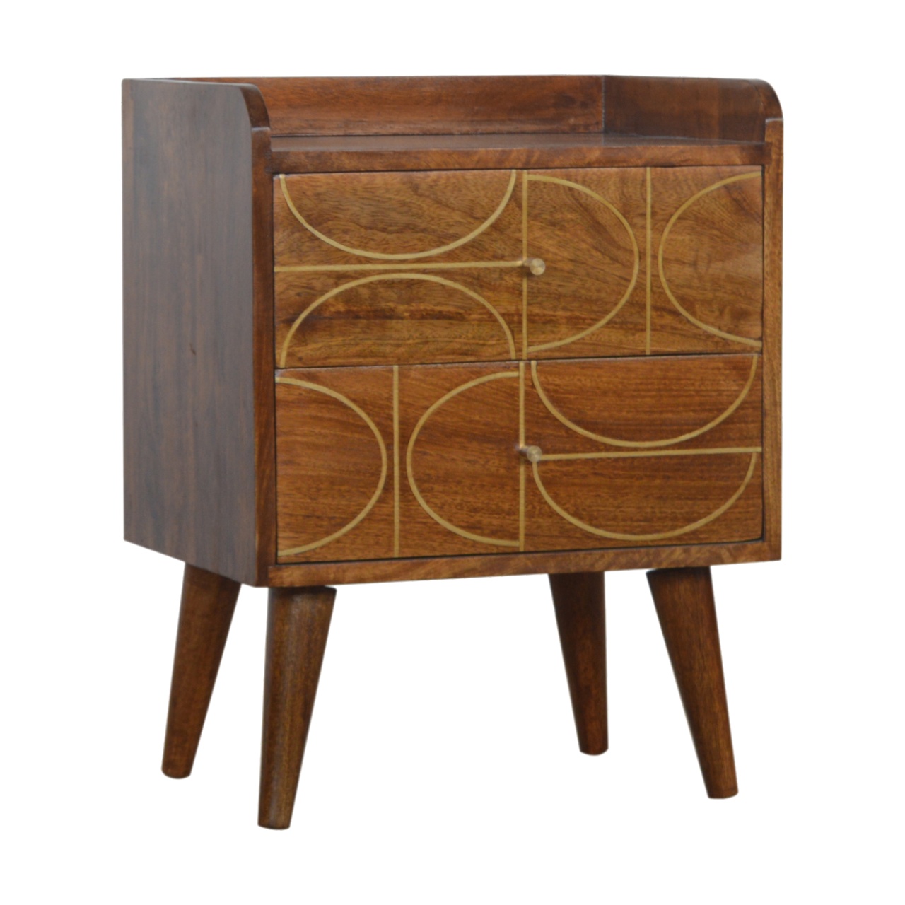 Chestnut Inlay Abstract Bedside - Image 3