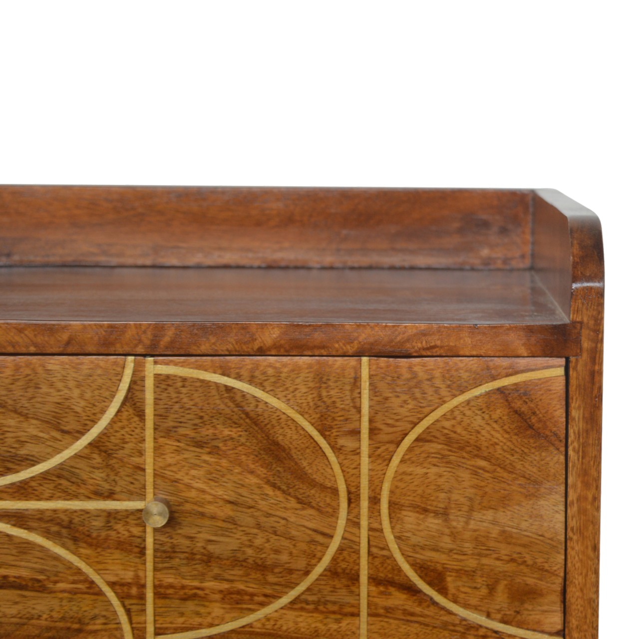 Chestnut Inlay Abstract Bedside - Image 5