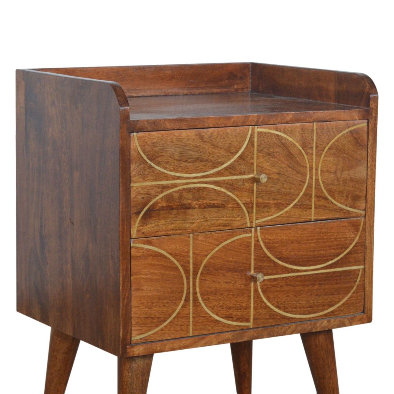 Chestnut Inlay Abstract Bedside - Image 4