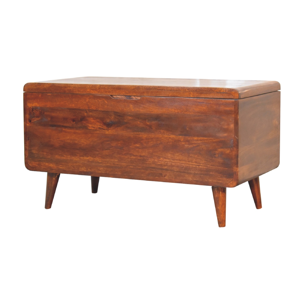 Curved Chestnut Blanket Box - Image 2