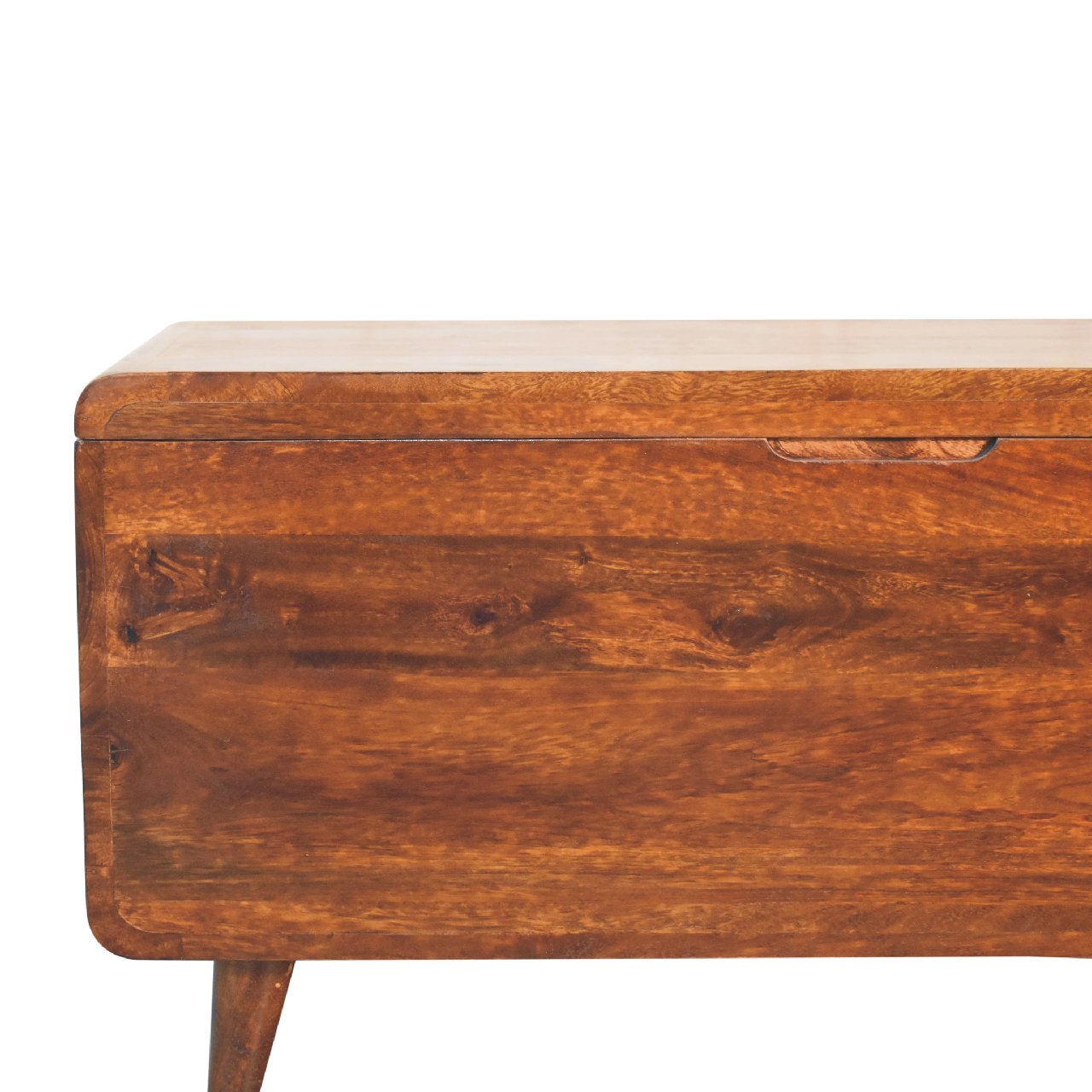 Curved Chestnut Blanket Box - Image 4