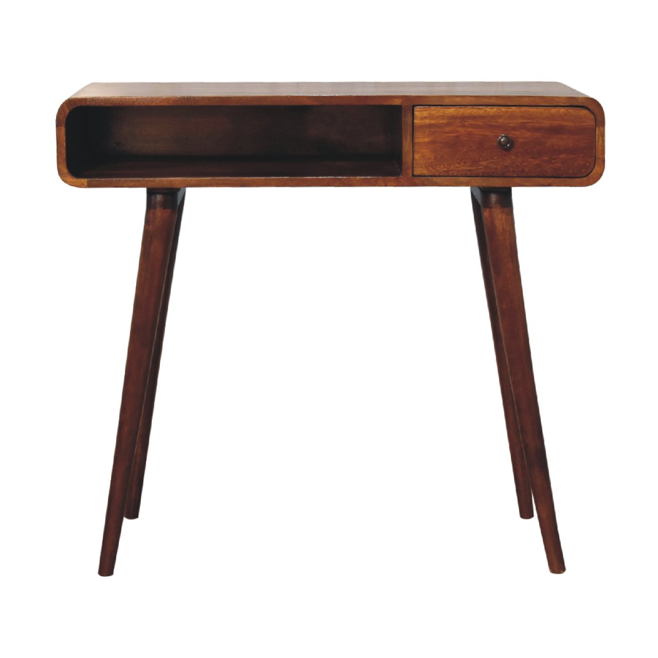 Curved Chestnut Writing Desk - Image 2
